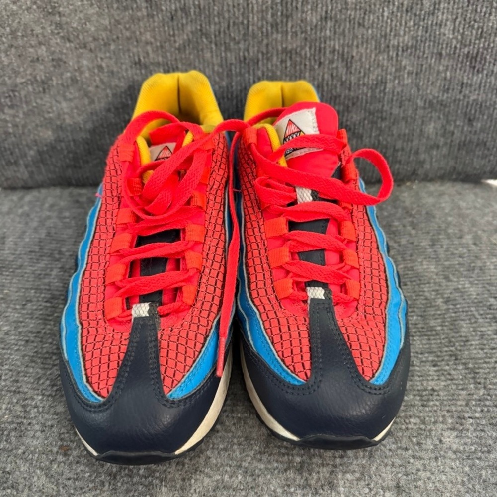 Nike Air Max 95 GS Crimson Blue Multi-Color Red Blue Yellow Sneakers Women 8.5 - Picture 4 of 10